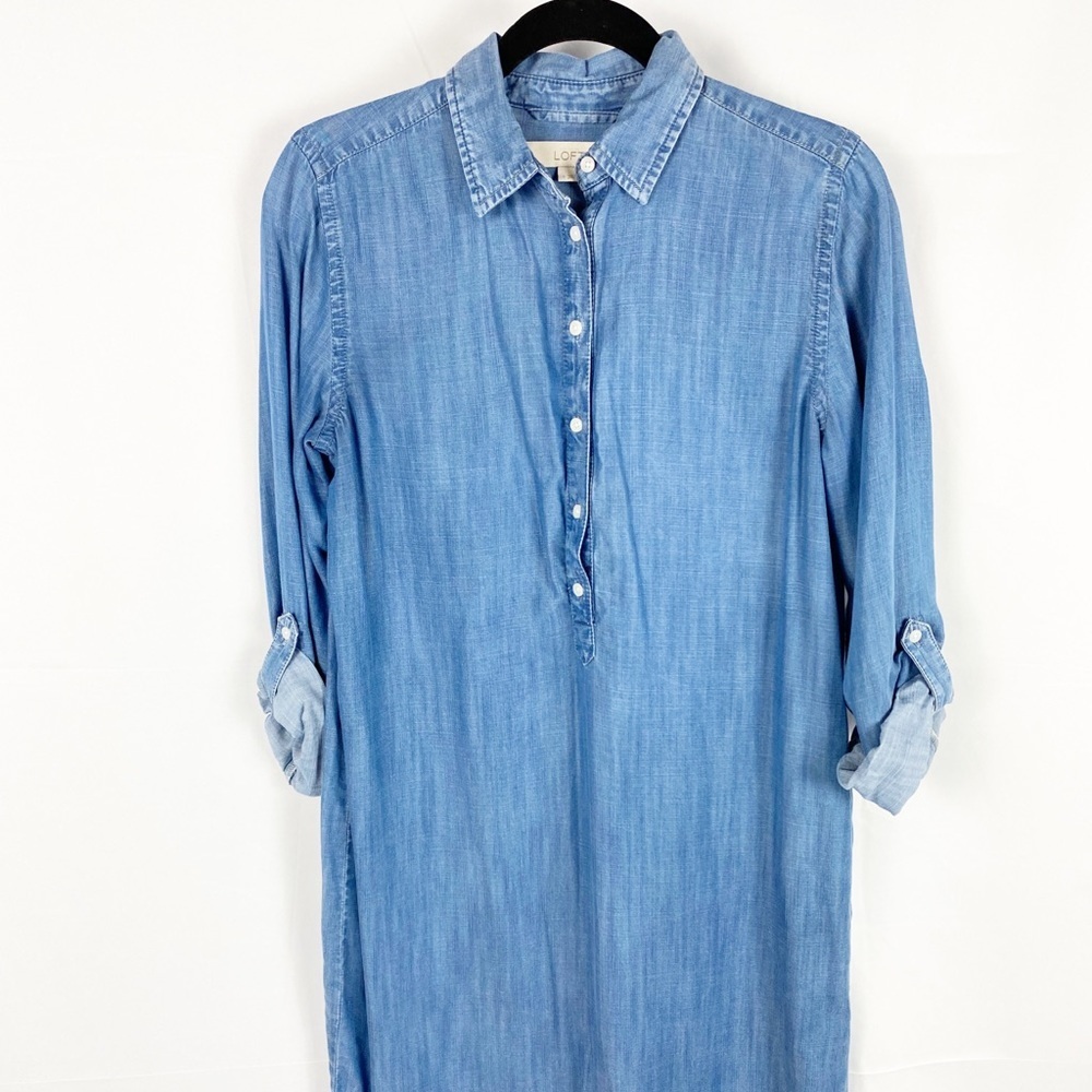 LOFT Denim Shirt Dress